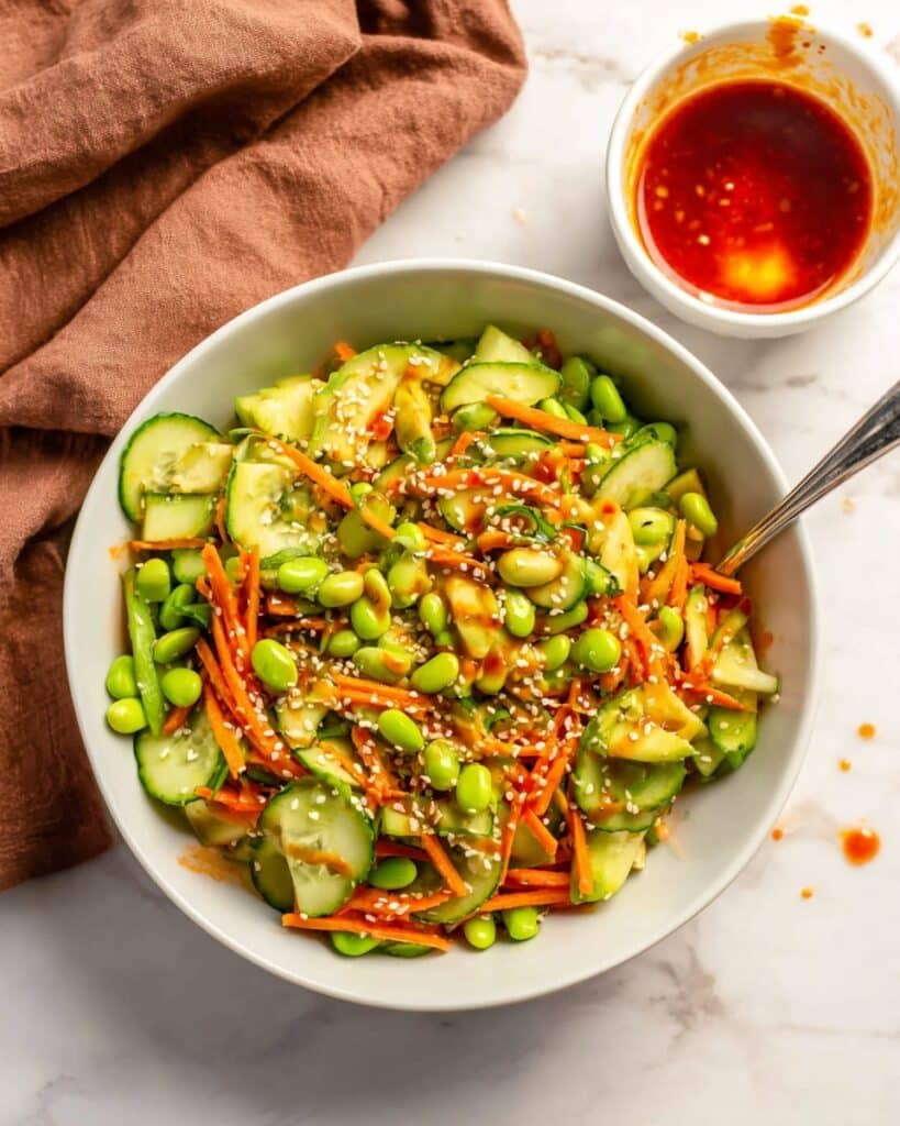 Edamame, Carrot, and Cucumber Salad Recipe