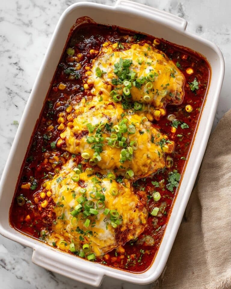Baked Salsa Chicken with Corn and Cheddar Recipe
