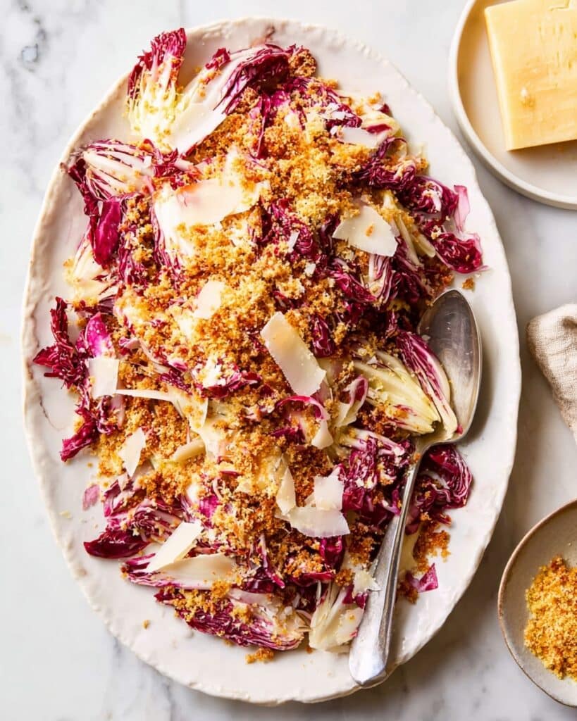 Radicchio Caesar Salad with Toasted Garlic Panko Recipe