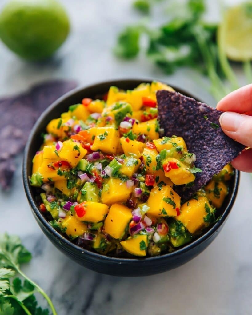 Mango Salsa with Avocado and Jalapeño Recipe