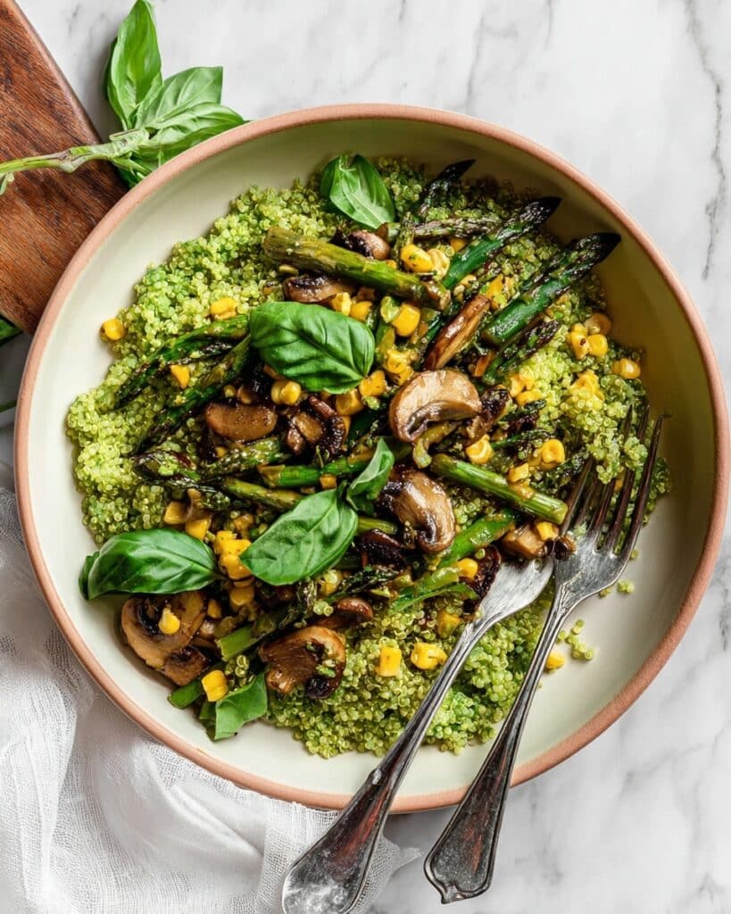 Spring Pesto Quinoa Bowl Recipe