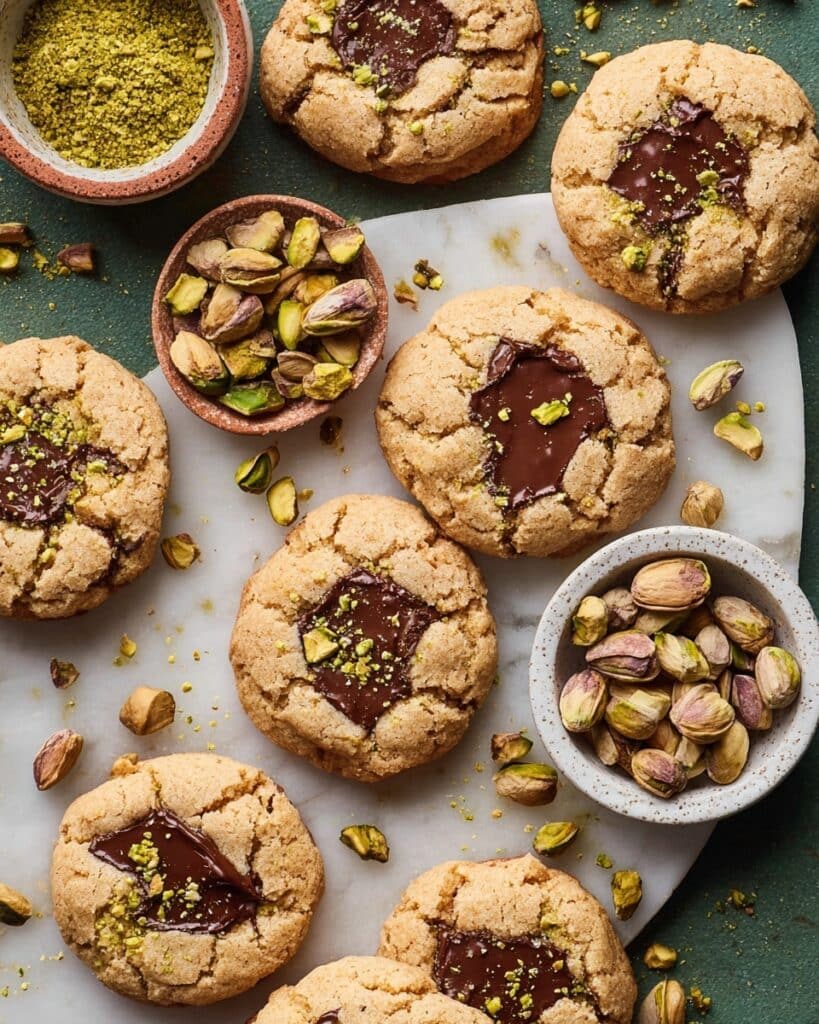 Brown Butter Milk Chocolate Pistachio Cookies Recipe