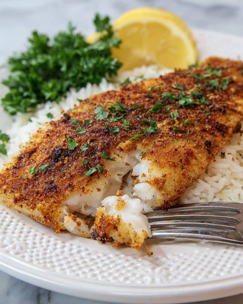 Air Fryer Tilapia with Blackening Seasoning and Lemon Recipe