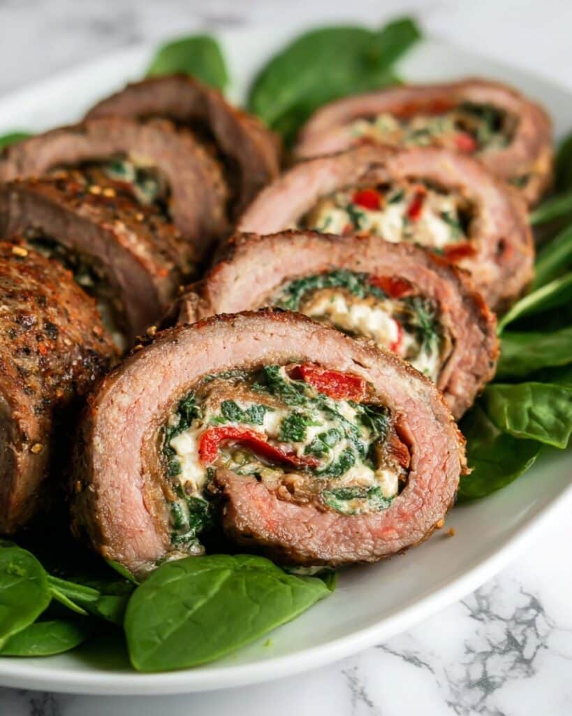 Stuffed Flank Steak with Cheese Recipe