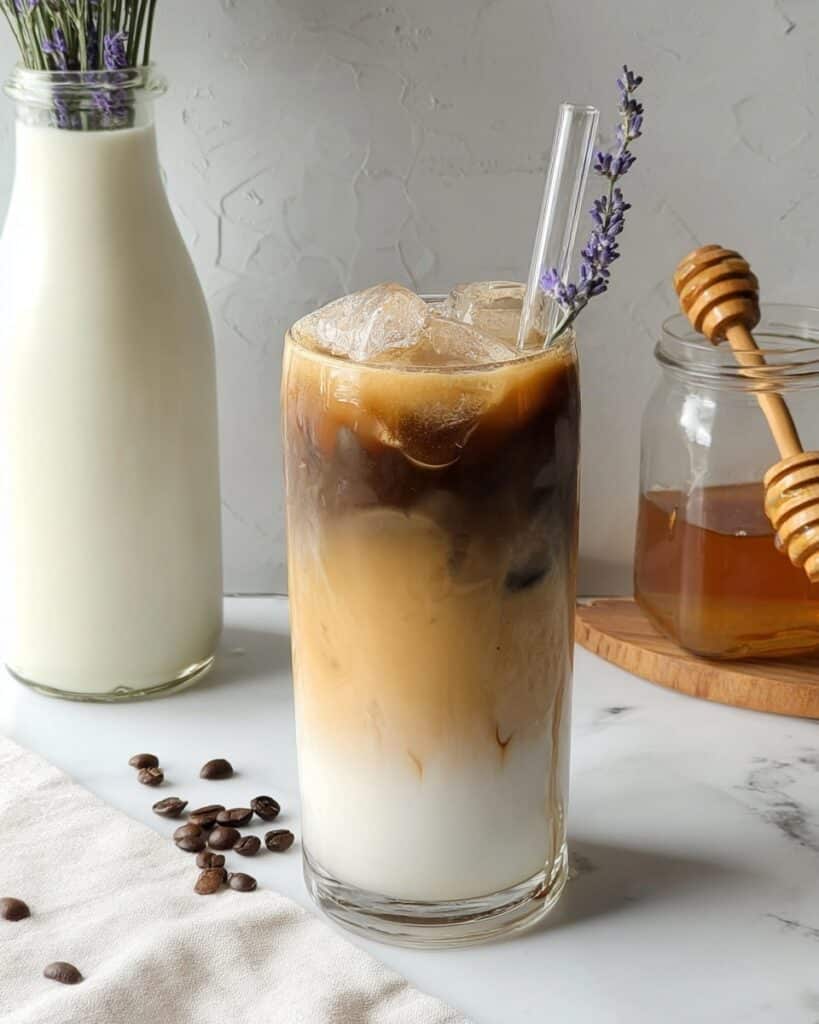 Iced Honey Lavender Oat Milk Latte Recipe