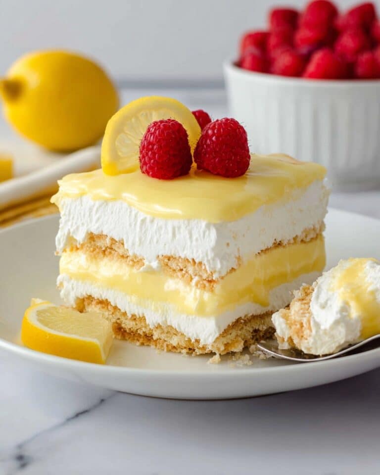 No Bake Lemon Eclair Cake (Icebox Cake) Recipe