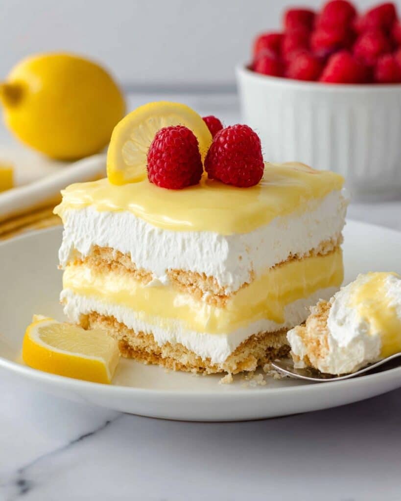 No Bake Lemon Eclair Cake (Icebox Cake) Recipe