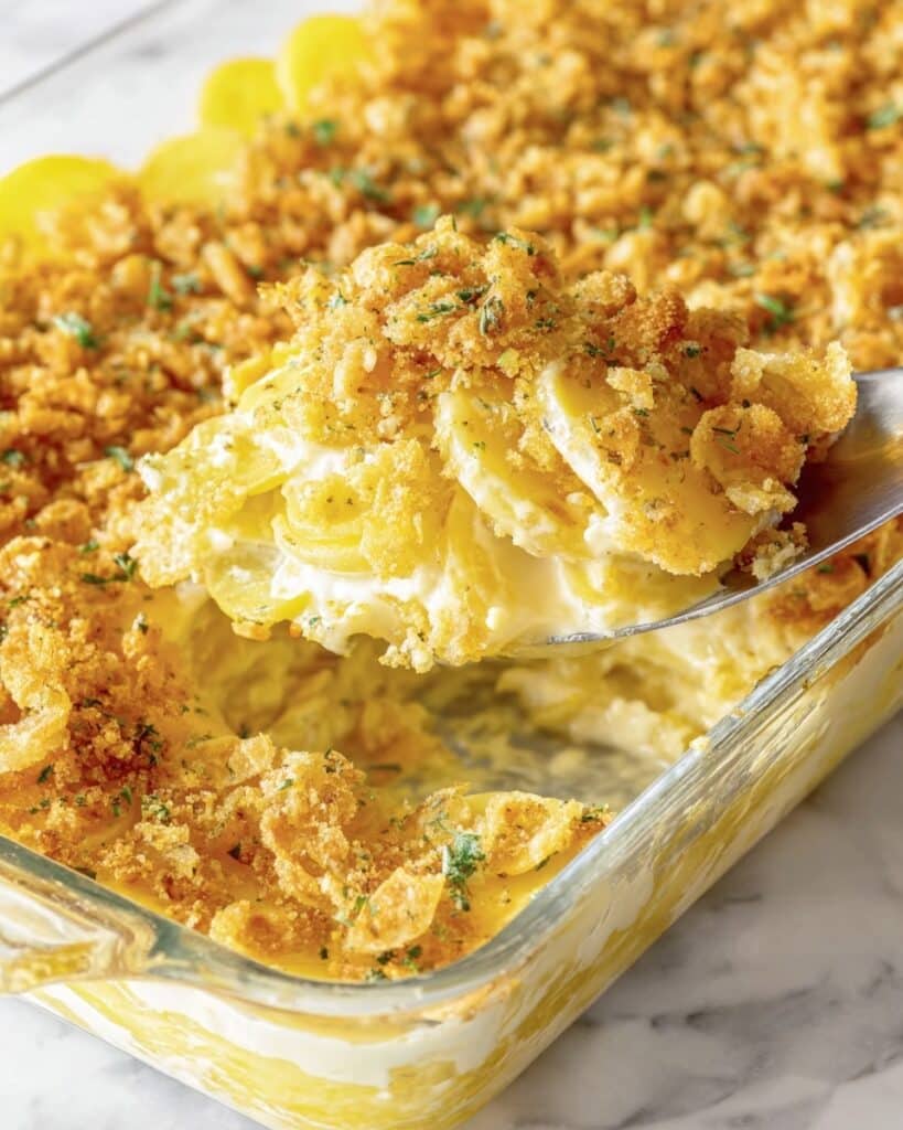 Squash Casserole with Cheddar and Cracker Topping Recipe