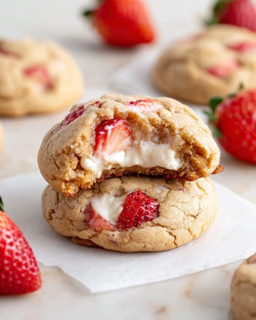 Cheesecake Strawberry Cookies Recipe