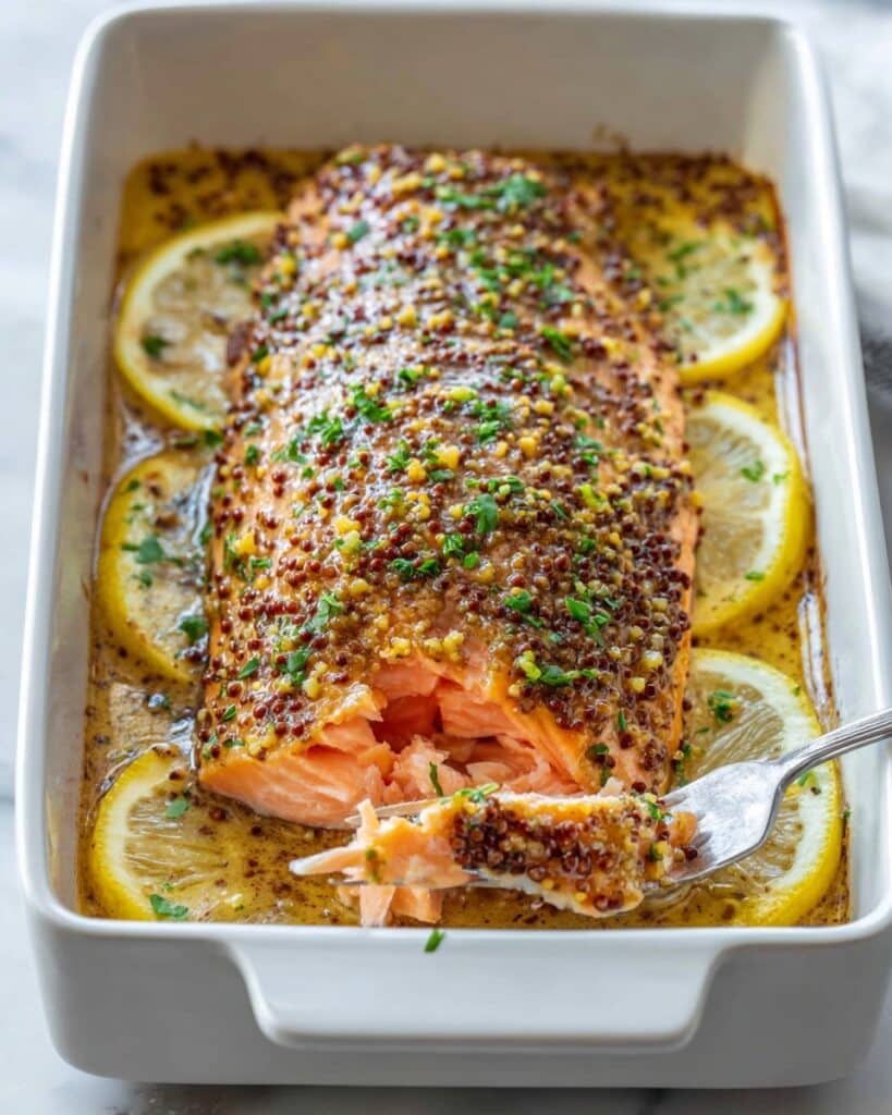 Baked Honey Mustard Salmon Recipe