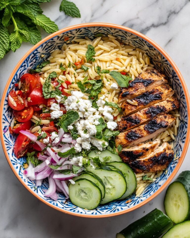 Greek Chicken Orzo Power Bowls Recipe