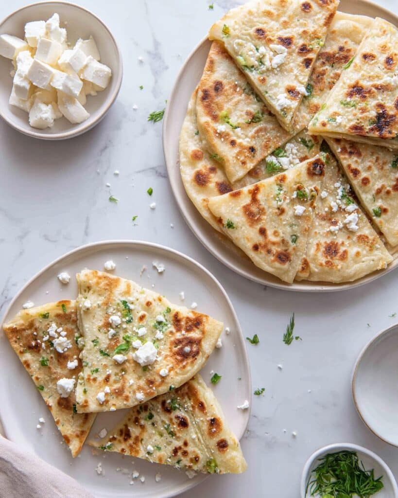 Turkish Gözleme (Spinach and Feta Stuffed Flatbread) Recipe