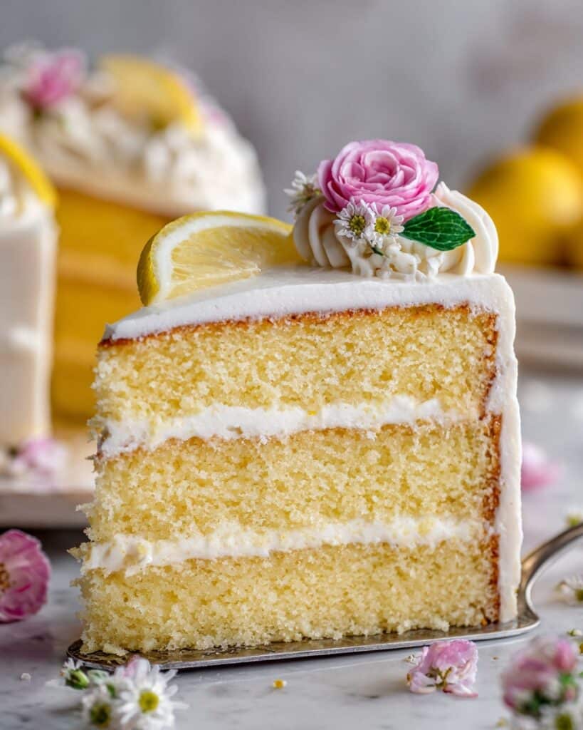 Lemon Layer Cake with Lemon Cream Cheese Buttercream Recipe