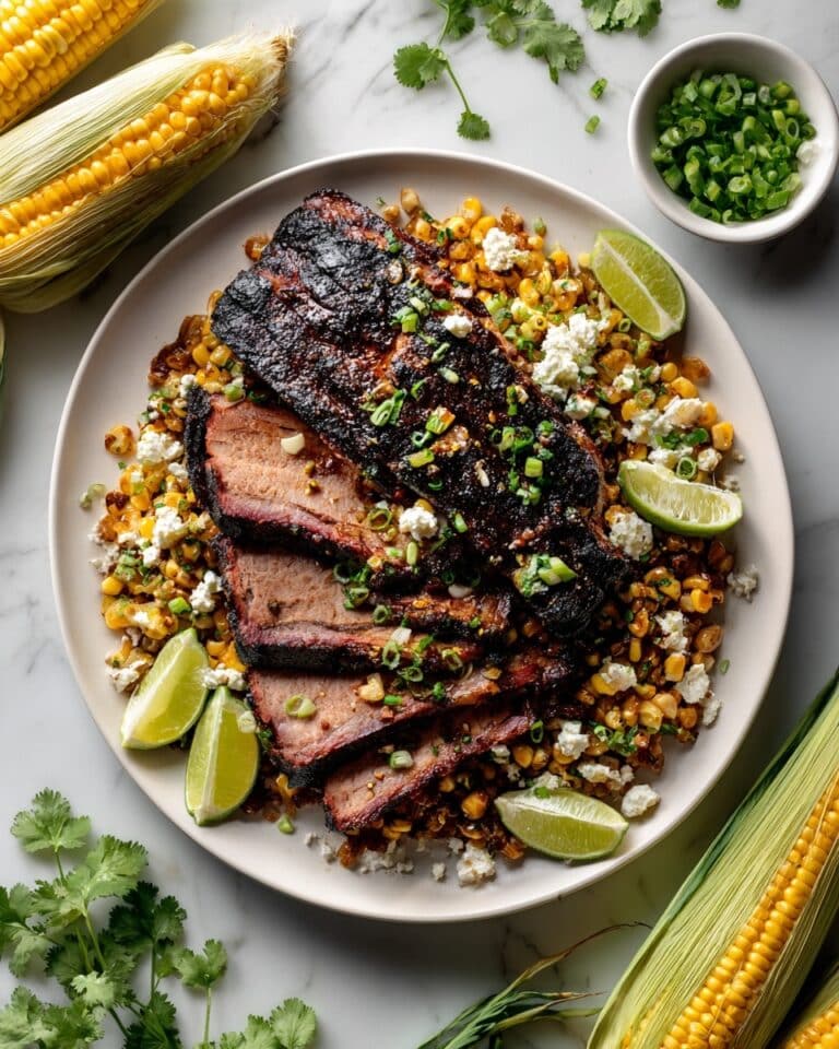 Grilled Flank Steak with Jalapeño-Feta Corn Salad Recipe