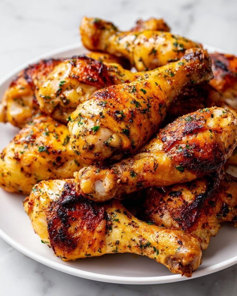 Baked Chicken Legs with Lemon-Garlic Parsley Marinade Recipe