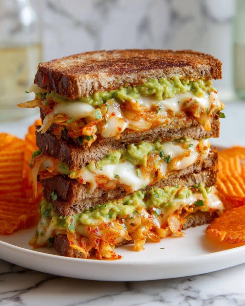 Kimchi and Avocado Grilled Cheese Sandwich Recipe