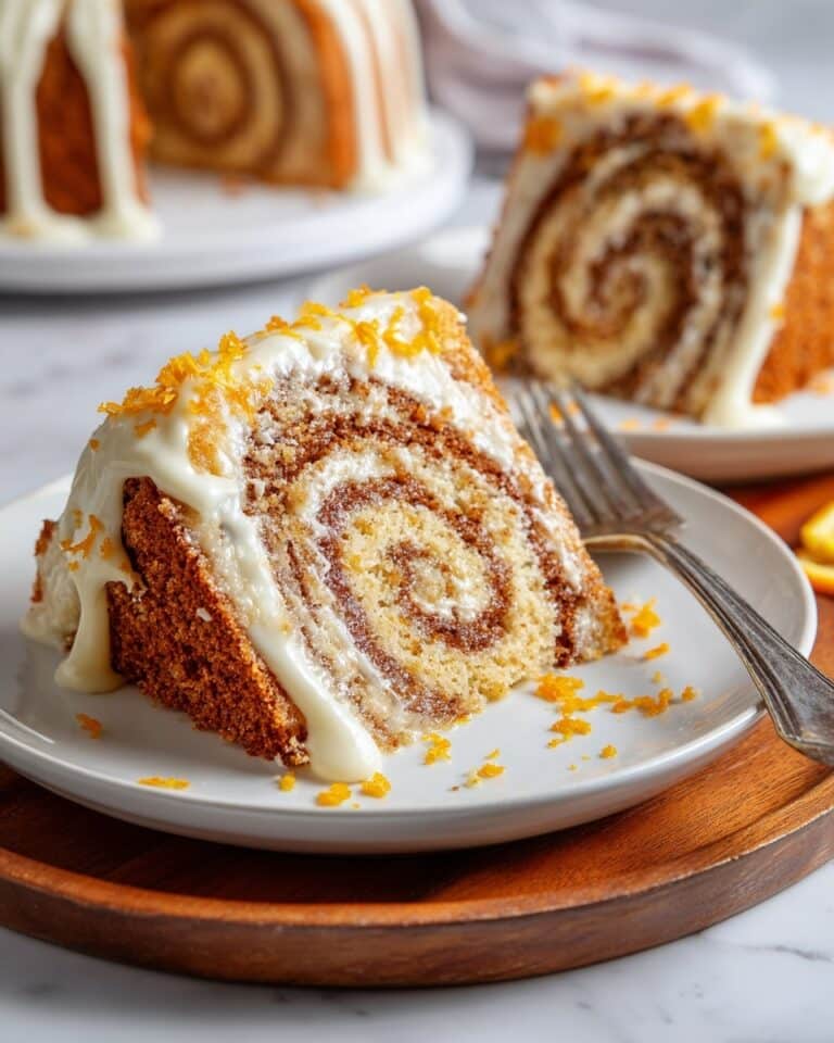 Orange Swirl Cake with Orange Glaze Recipe