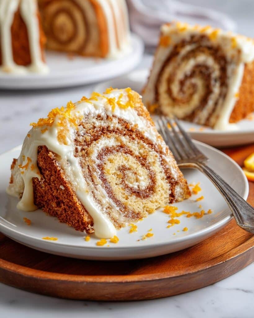 Orange Swirl Cake with Orange Glaze Recipe