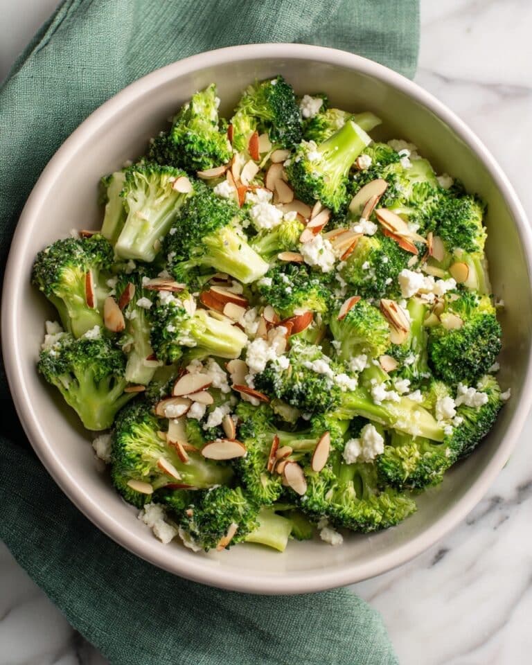 Broccoli Salad with Feta and Almonds Recipe