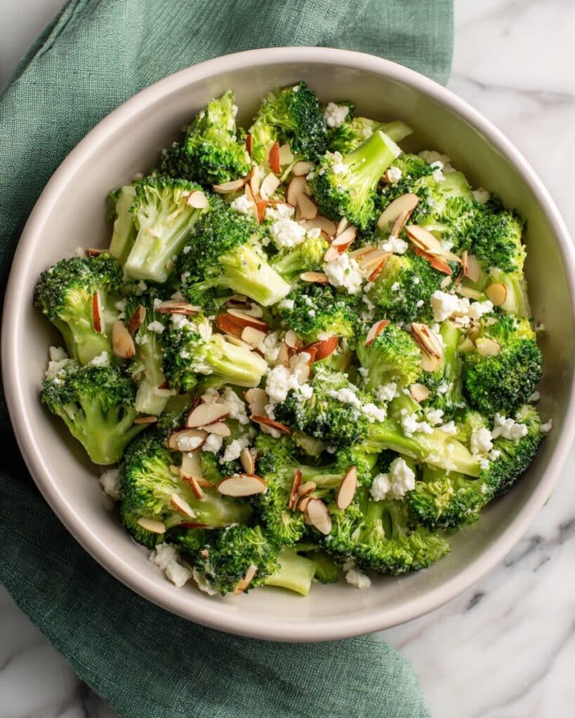 Broccoli Salad with Feta and Almonds Recipe
