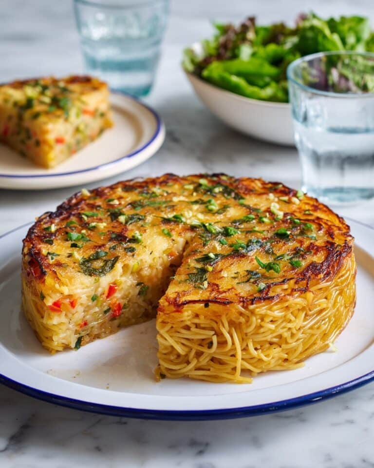 Spaghetti Pie with Roasted Vegetables and Ricotta Recipe