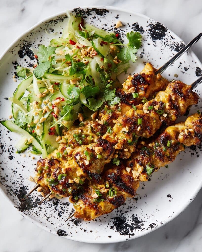 Peanut Sauce-Marinated Chicken Skewers Recipe