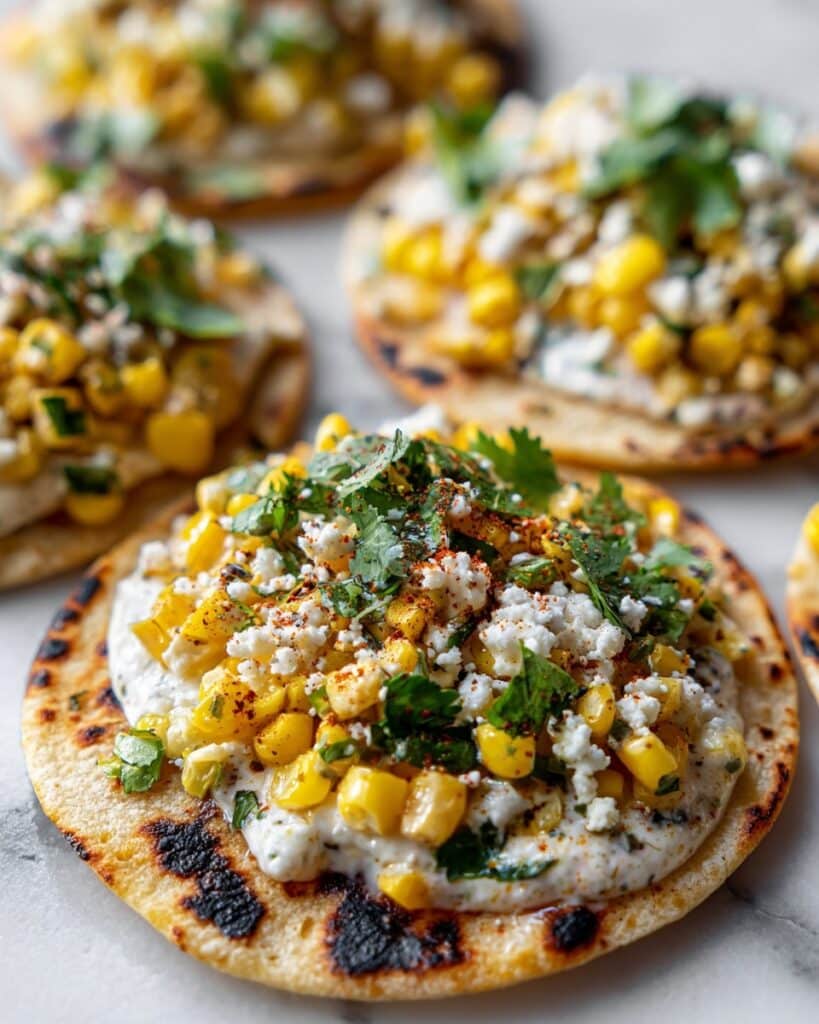 Street Corn and Jicama Tacos with Garlic Drizzle Recipe