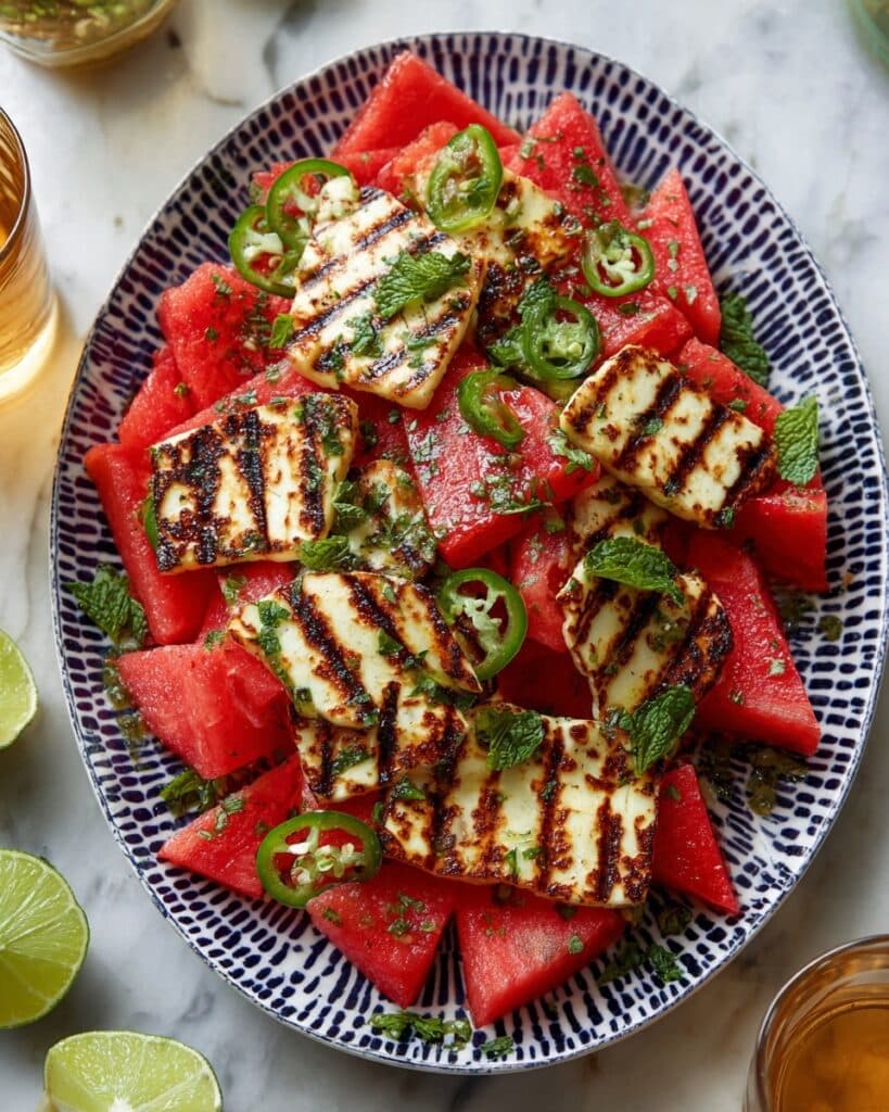 Grilled Halloumi and Watermelon Salad Recipe
