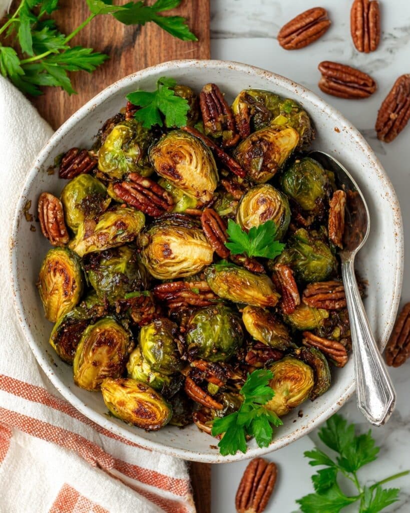 Air Fryer Maple Dijon Brussels Sprouts Recipe