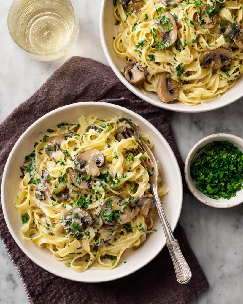 Truffle Mushroom Fettuccine Recipe