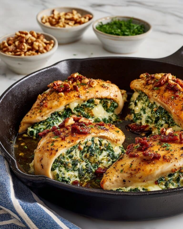 Spinach and Sun-Dried Tomato Stuffed Chicken Breast Recipe