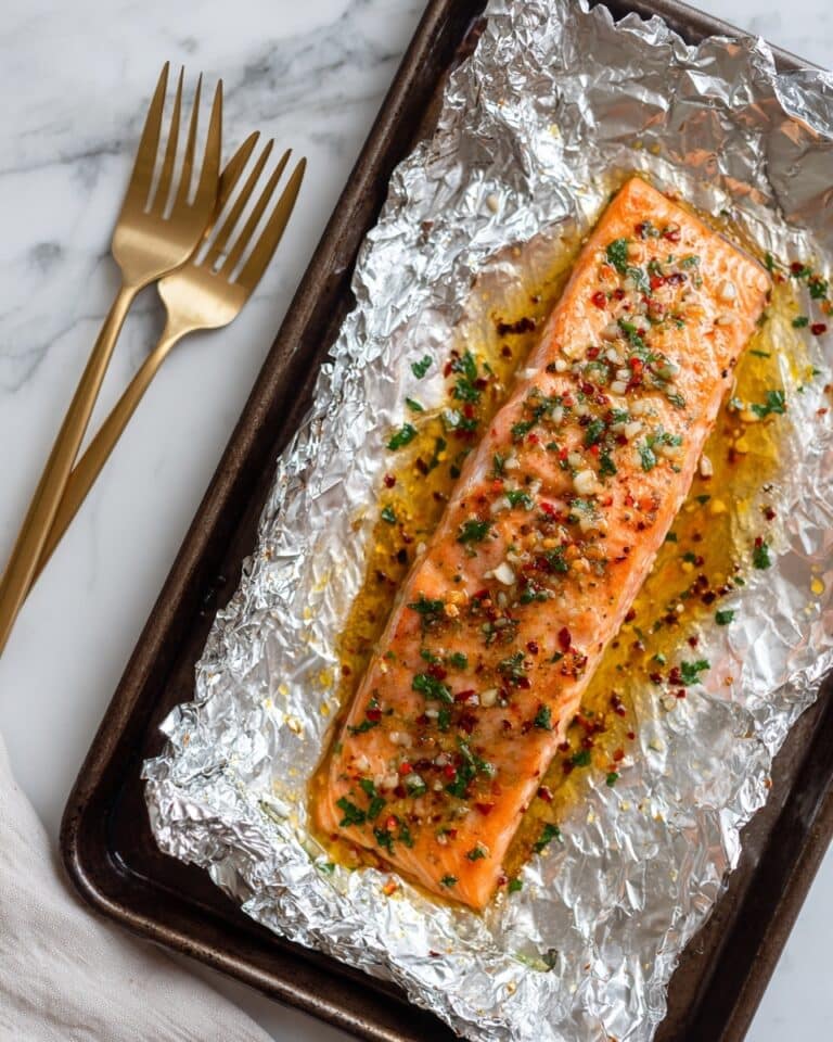 Garlic Butter Baked Rainbow Trout Recipe