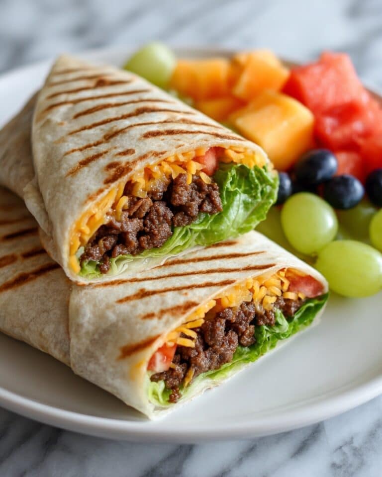 Grilled Cheeseburger Wraps Recipe