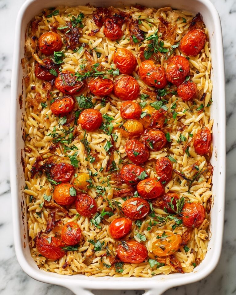 Baked Orzo with Artichokes, Tomatoes, and Halloumi Recipe