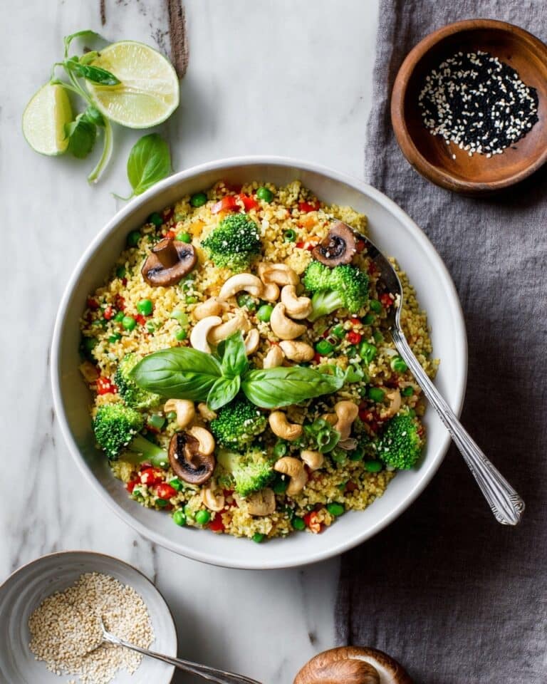 Thai Vegetable Fried Rice with Cashews Recipe