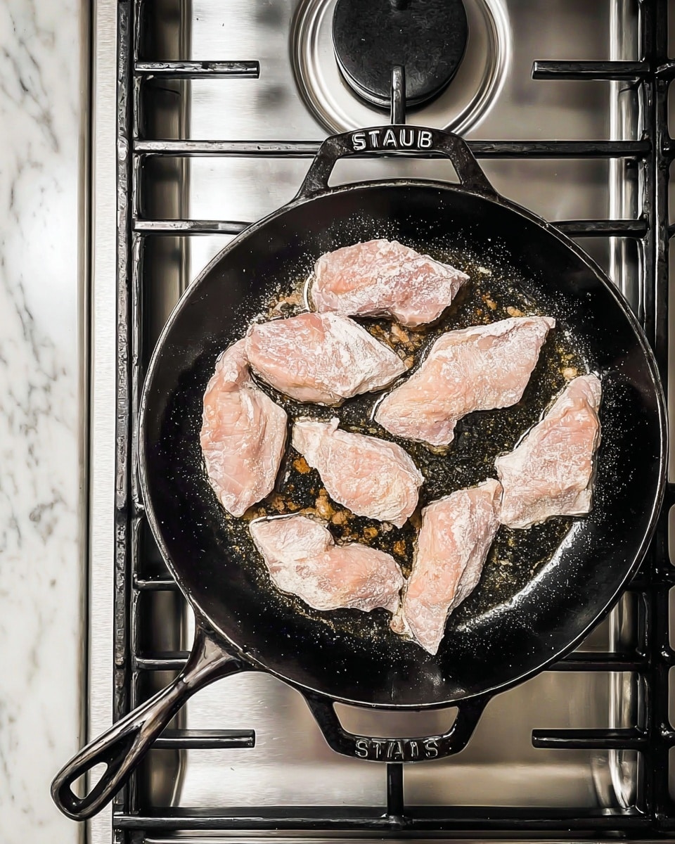A black cast iron pan with the word