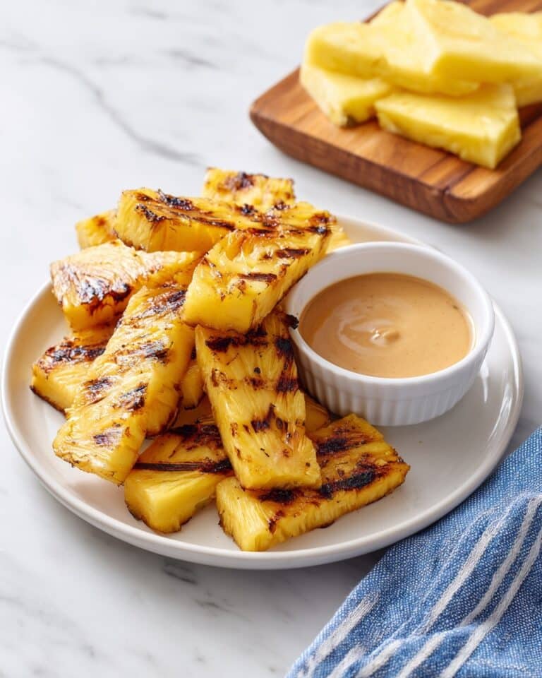 Air Fryer Cinnamon Maple Pineapple with Chili Lime Dip Recipe