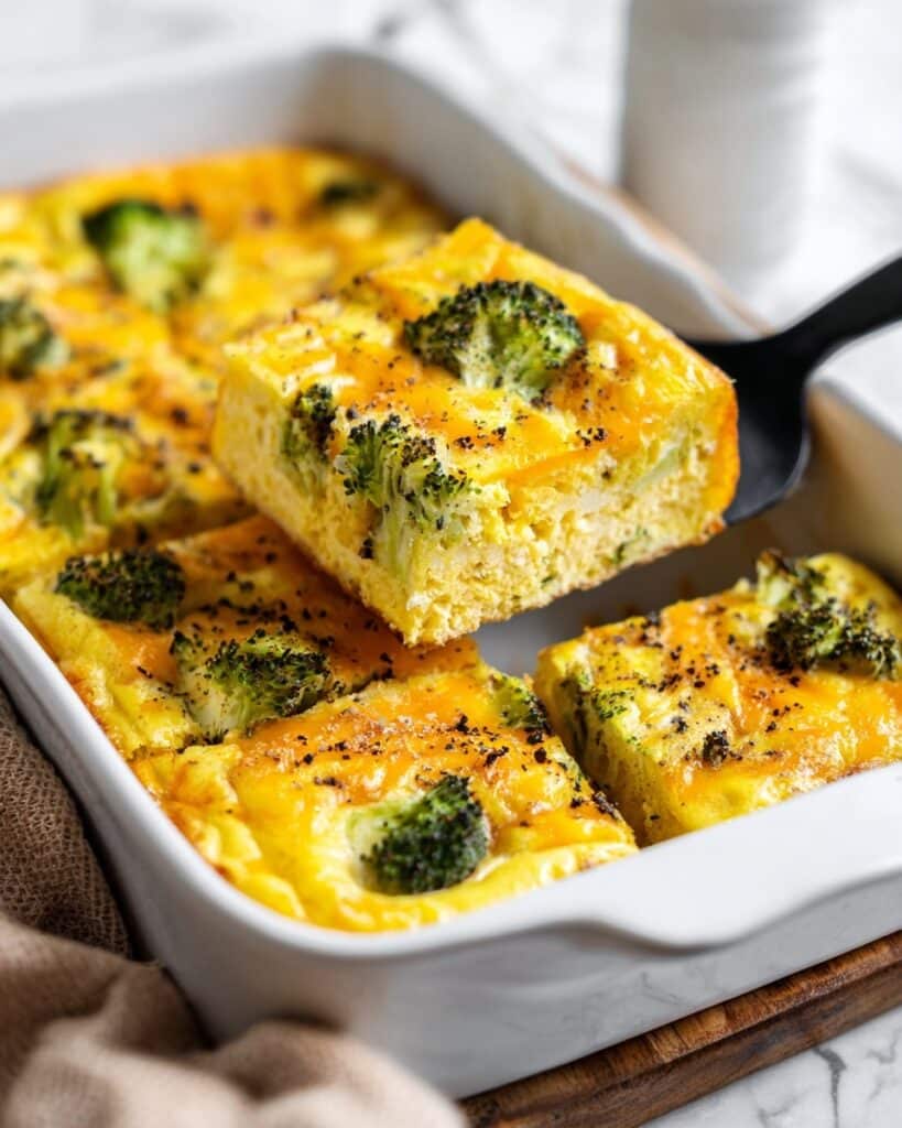 Broccoli Cheese Egg Bake (Veggie Egg Casserole) Recipe