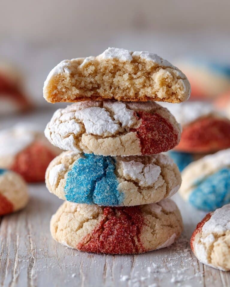 4th of July Crinkle Cookies Recipe