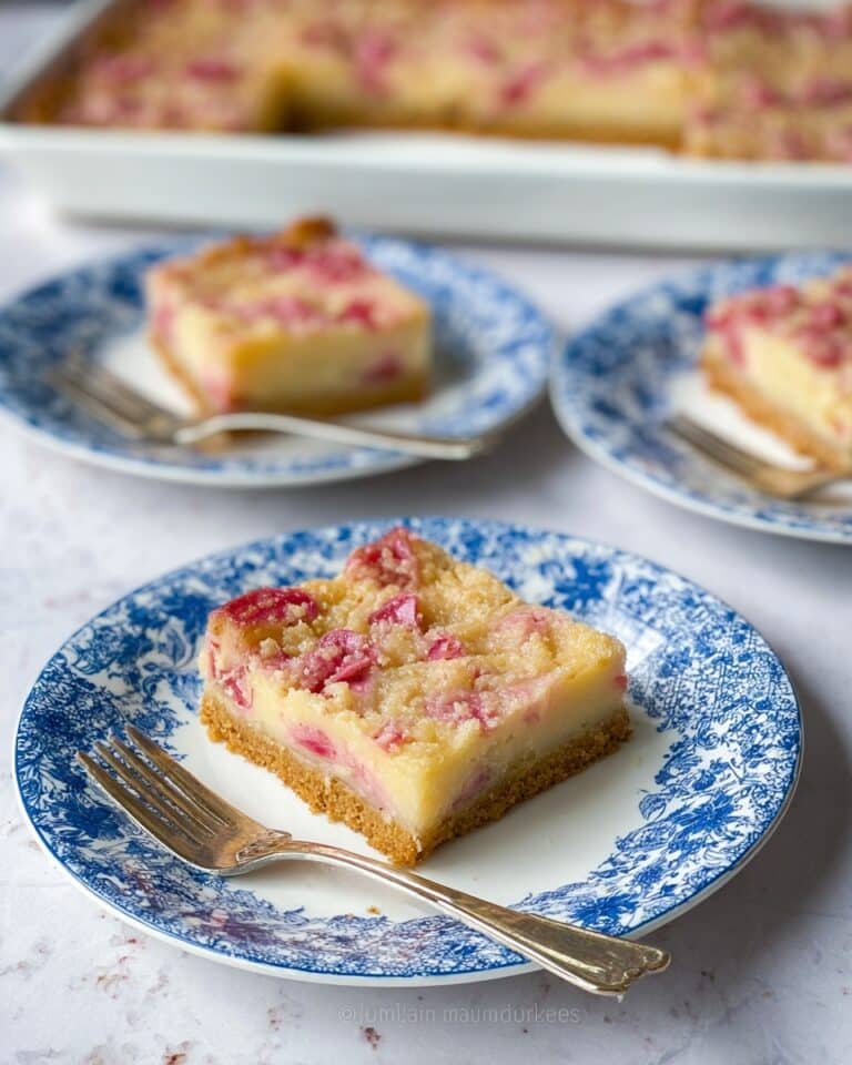 Easy Rhubarb Dream Bars Recipe