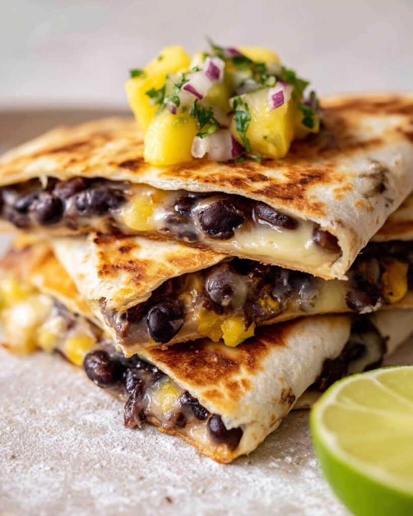 Crispy Smashed Black Bean Tacos with Mango Salsa Recipe