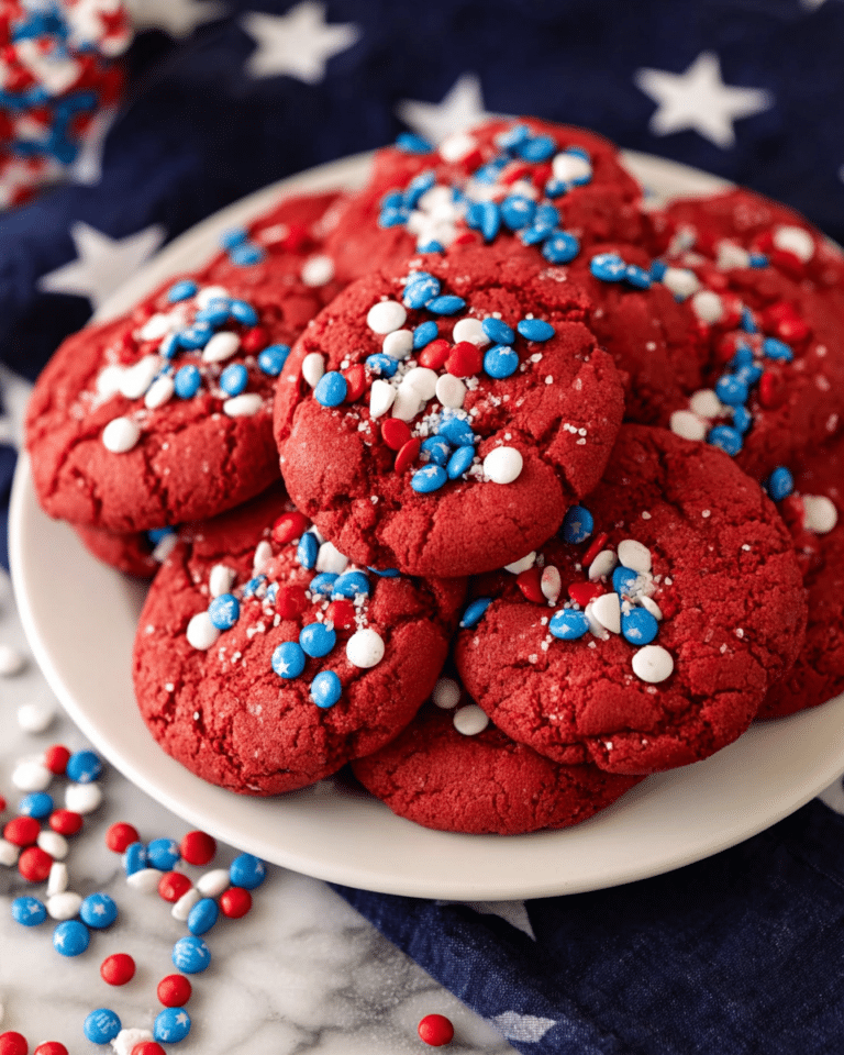 4th of July Red Velvet Cake Mix Cookies Recipe