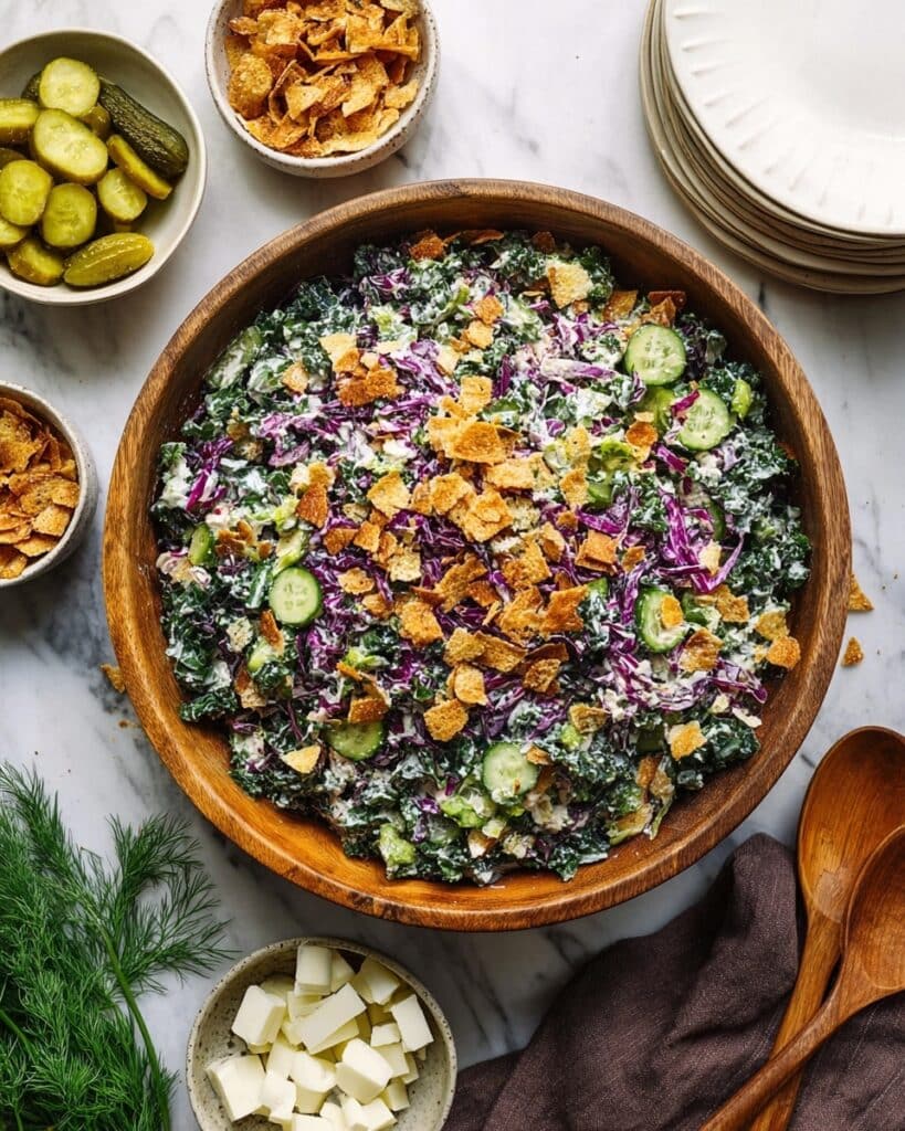 Creamy Dill Pickle Chopped Salad Recipe