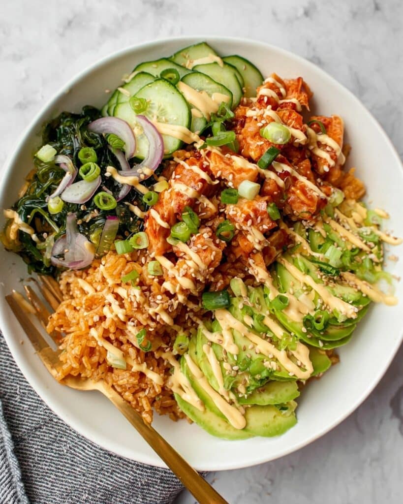 Spicy Salmon Crispy Rice Bowls Recipe