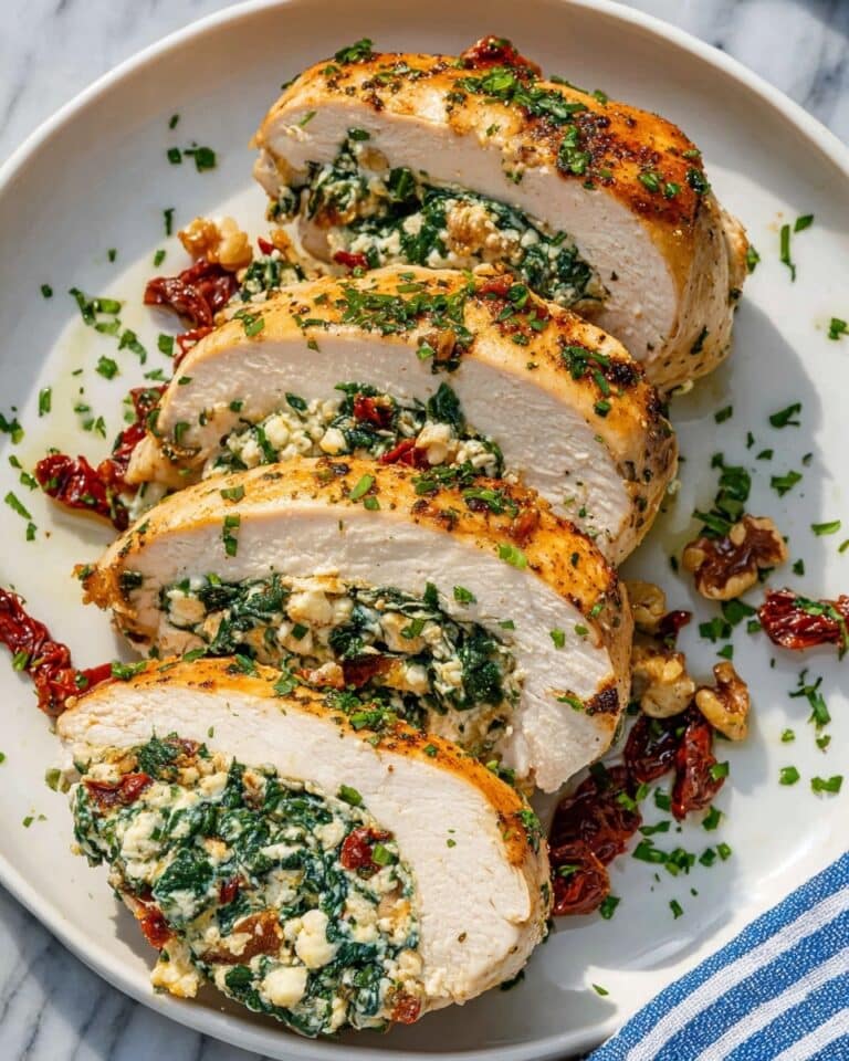 Spinach and Sun-Dried Tomato Stuffed Chicken Breast Recipe