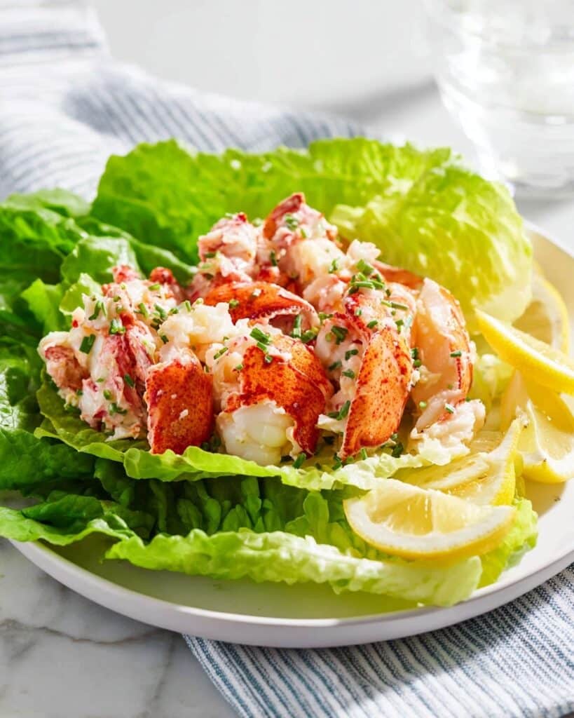 Lobster Salad with Lettuce and Chive Mayonnaise Recipe