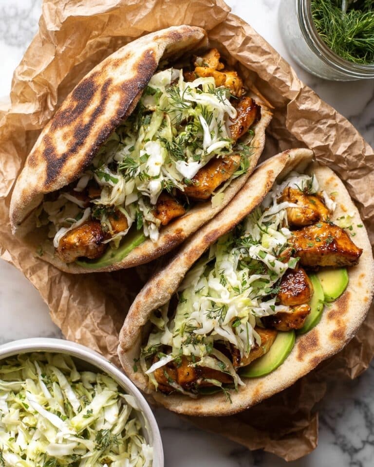 Homemade Sheet Pan Chicken Pitas with Herby Ranch Slaw Recipe