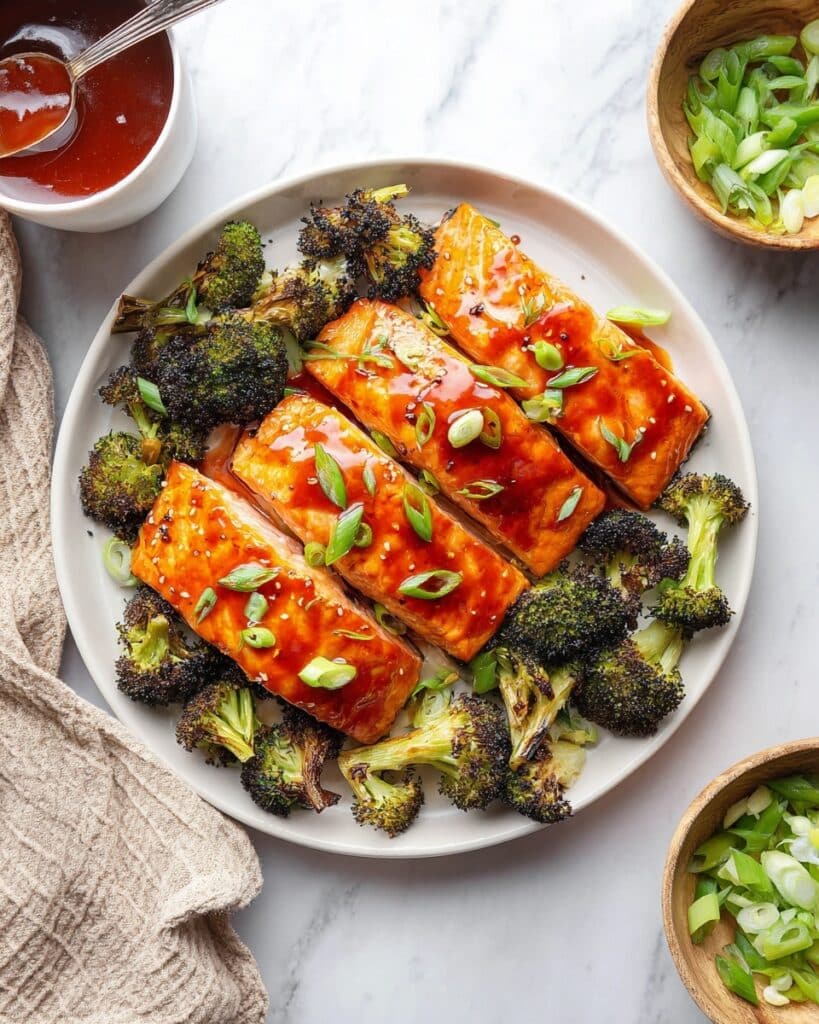 Grilled BBQ Salmon and Broccoli Recipe