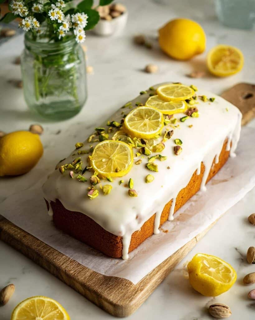 Vegan Pistachio Lemon Olive Oil Cake Recipe