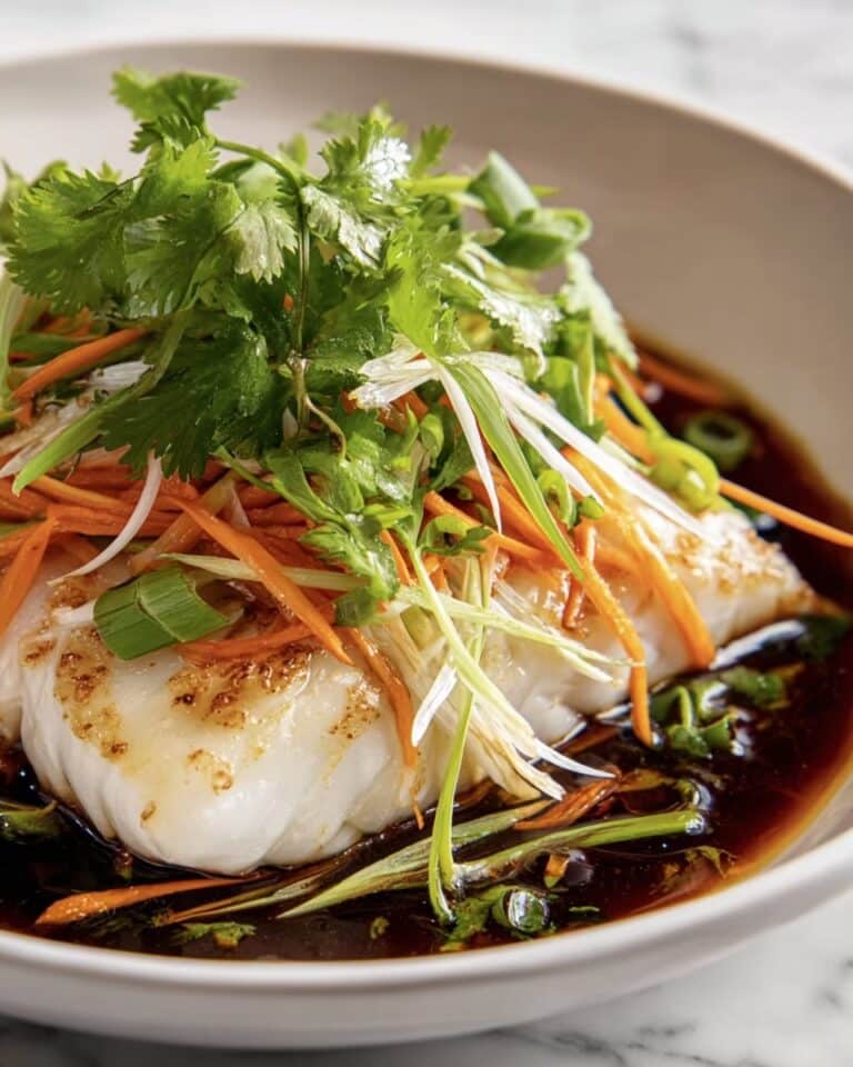 Steamed Fish with Ginger and Soy Sauce Recipe
